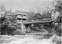 Large bridge across Meander Creek