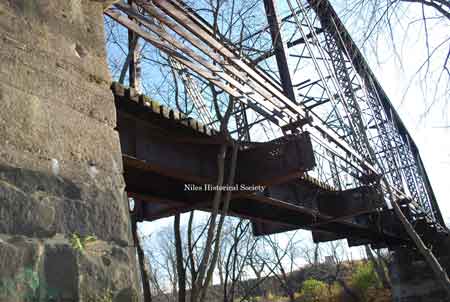 Photographs taken in 2011 of the iron bridge over the Mahoning River. This historic bridge was incorporated into part of the Niles Bike Trail.