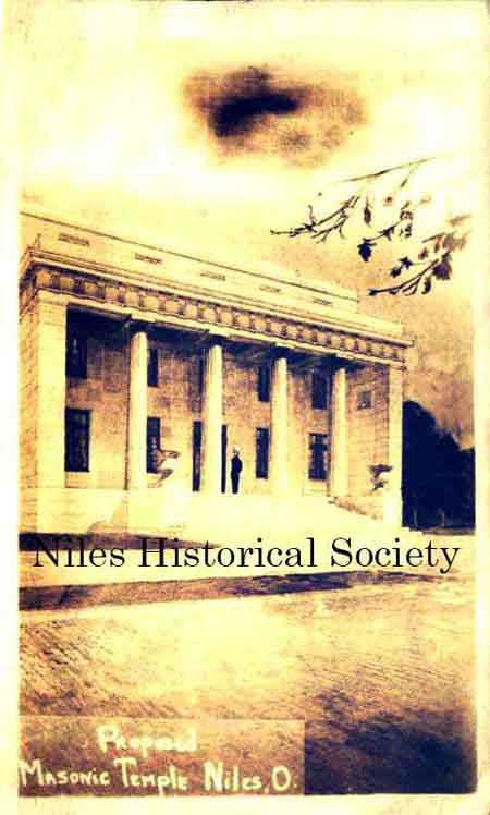 The proposed Masonic Temple that was to be built in Niles, Ohio.