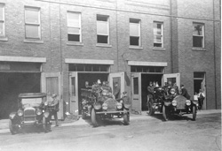 1928 Niles Fire Dept. Chief James H. Swager, Capt. John Davis and Lieutentant Jack Rafetry.