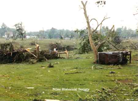 Automobiles thrown from