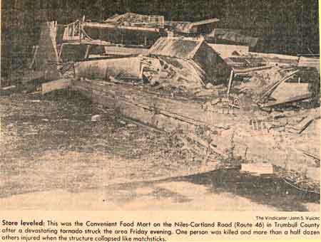 Convenient Mart on Niles-Cortland Road after a devastating tornado leveled the store.