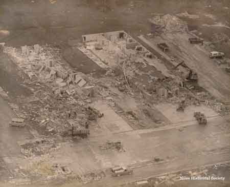 Aerial view of the Top-O-Strip Roller rink
