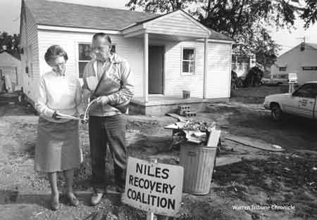 Ruth and John Batts of Grand Rapids, Michigan, spent the last two months in Niles assisting the Niles Rcovery Coalition in the communitees rebuilding effort from the tornado of May 31, 1985.