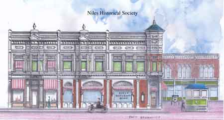 David Birskovich drawing of First National Bank