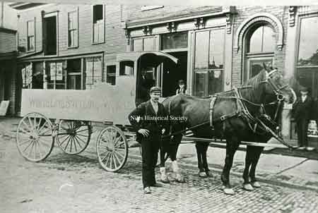 Photo taken of the delivery wagon