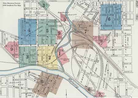 Niles Sandborn Fire Insurance Map, 1898.