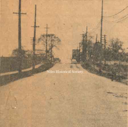 View looking south on Main Street, the General Electric Plant was on the left and Clayman Scrap Iron&Steel was on the right.