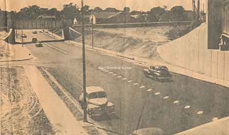 New Robbins Avenue underpass, 1954.