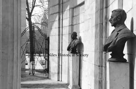 Photo of the various statues in the Court of Honor at the McKinley Memorial.