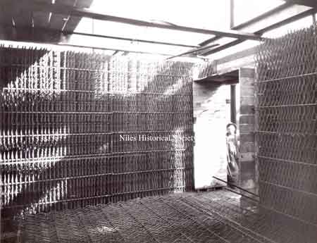 Photograph of the beginning of the vault inside the Niles Trust Co.