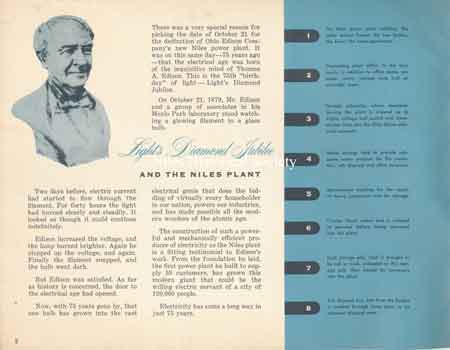 The 1954 Diamond celebration of Thomas Edison's incandescent light bulb brochure