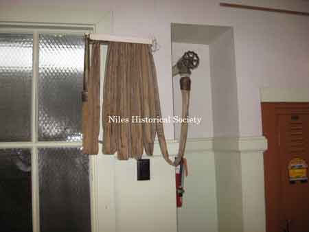 Fire hose on second floor