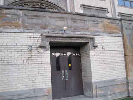 Lower cafeteria entrance of Washington School