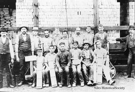 Niles Firebrick workers 1894 or 1895