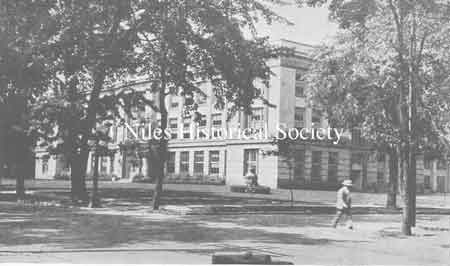 The Old Central School bell was located on the front lawn of the new McKinley High School on Church Street.