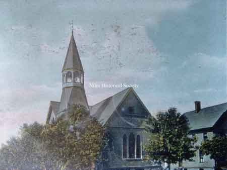 Ground was broken in March 1892 and a frame church building was erected at 26 East Church Street and completed that same year. The following year a parsonage was built adjacent to the church building. This building was used as the Pastor’s home until 1933 after which it served as a Sunday School Annex.