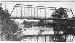 Main Street Iron Bridge - the 180 ft. span was built by the Morse Bridge Co. of Youngstown in 1882.
