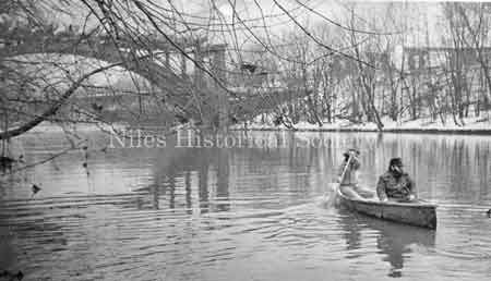 The Mahoning River with the Viaduct in the background.