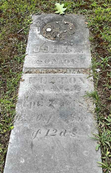John Heaton grave marker.