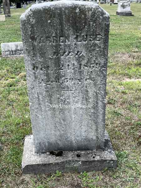 Warren Luse grave marker.