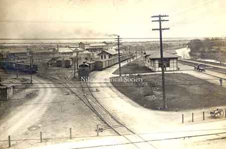 PRR yard with Niles Firebrick in background.