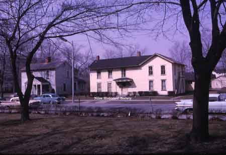 A photo of the Parish House of First Christian Church which was purchased in 1918 and razed in 1966.