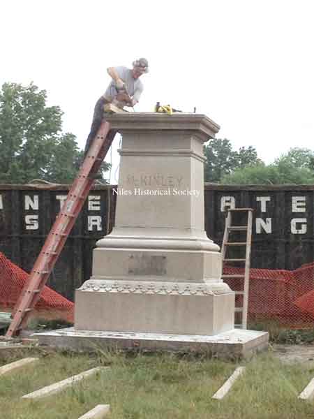 Removal of William McKinley statue and pedestal.