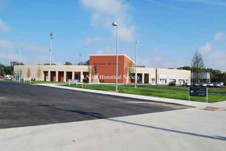 Front view of new Niles McKinley High School.