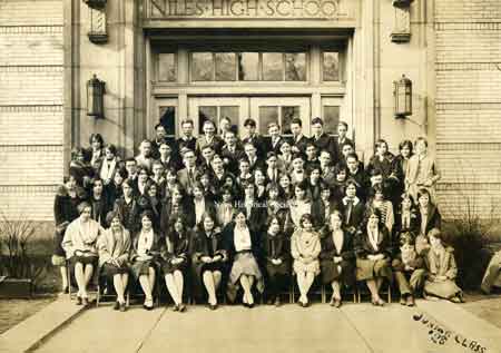 The Junior class of 1928 taken in front