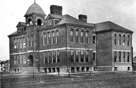 Cedar Street school after the addition was built in 1905.