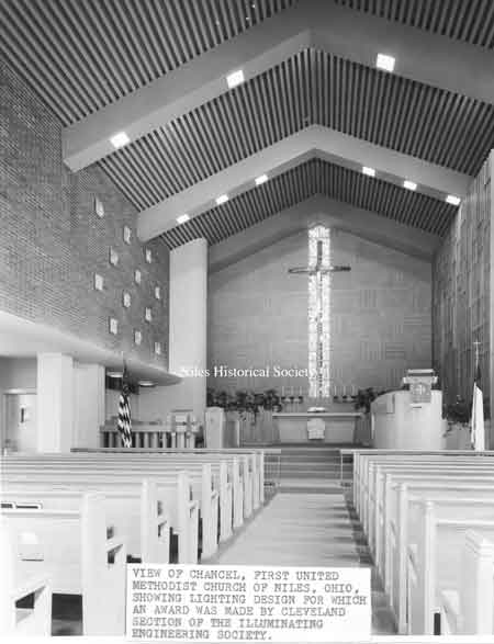 A photo of the interior of the First United Methodist Church located on Crandon Avenue.