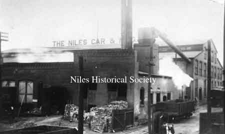 Erie Street view of the Niles Car & Manufact-uring Company built in 1901