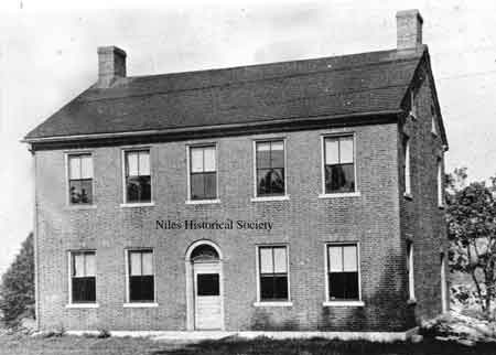 A photo of the Eben Blachley House, believed to be the oldest existing brick house in Niles. 