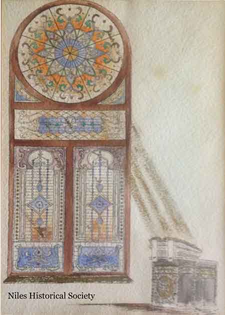 Drawing of Rose Window by Ruthann Paul