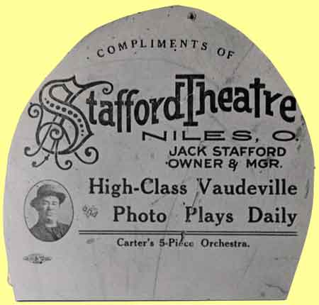 Stafford Theatre fan dating to 1911.