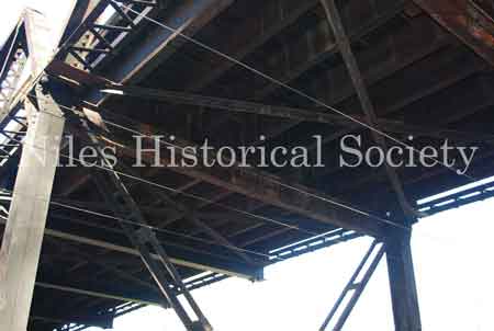 The Iron Bridge with its wooden roadway provided access to Salt-Spring Road from the end of Fifth Avenue.
