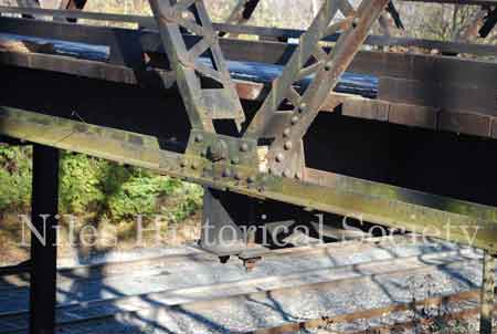 The Iron Bridge with its wooden roadway provided access to Salt-Spring Road from the end of Fifth Avenue.