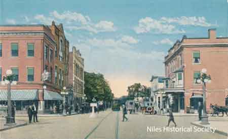 View of Swaney building and Allison Hotel ca 1918