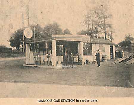 On the Southeast Corner was a gas station, built in 1924 by Phil Bianco. It was operated as a Cities Service Station until it became a Fleet Wing station in 1947.