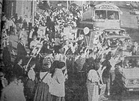 Local Newspaper Images of JFK Motorcade Traveling Through Niles.