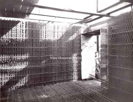 Photograph of the beginning of the vault inside the Niles Trust Company.