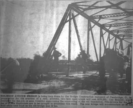 Replacement of old Belmont Avenue bridge.