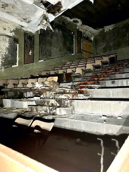 View of auditorium steps.
