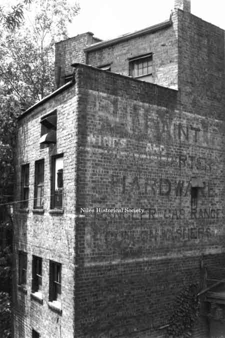 Rear facade of the Landmark Cafe located on State Street in front of the Mosquito Creek.
