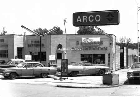 Picture taken of Sam Bernard's gas station located at 32 East Park Avenue(north side)